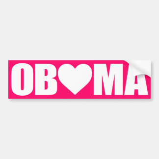 ADESIVO PARA CARRO ""OBAMA" SOLETRADO COM CORAÇÃO "