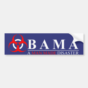 Adesivo Para Carro Obama - um homem fez o desastre: BioHazard