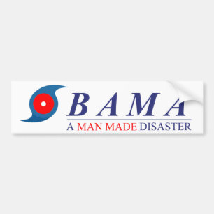 Adesivo Para Carro Obama - um homem fez o desastre: Natural