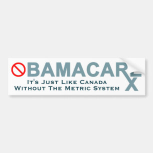 Adesivo Para Carro Obamacare: Canadá sem o sistema métrico