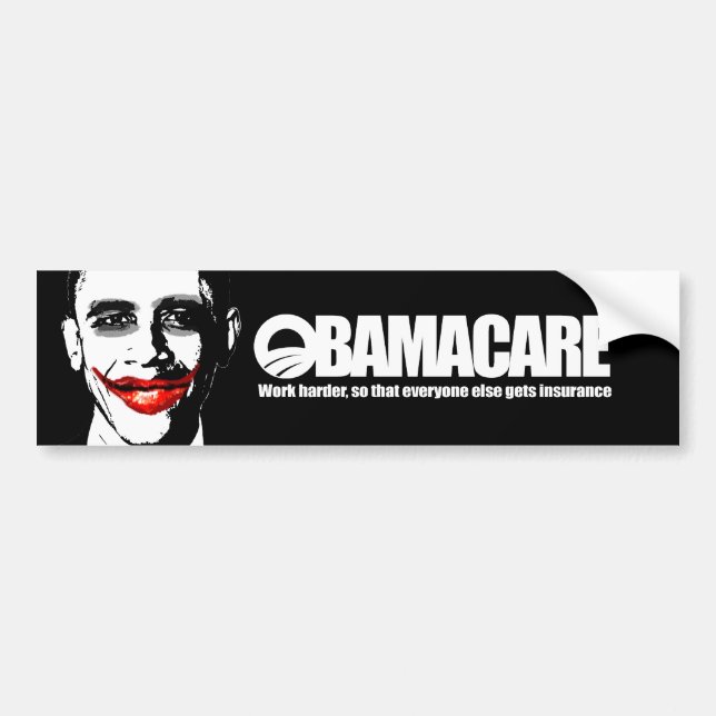 ADESIVO PARA CARRO OBAMACARE - TRABALHO MAIS DURAMENTE (Frente)
