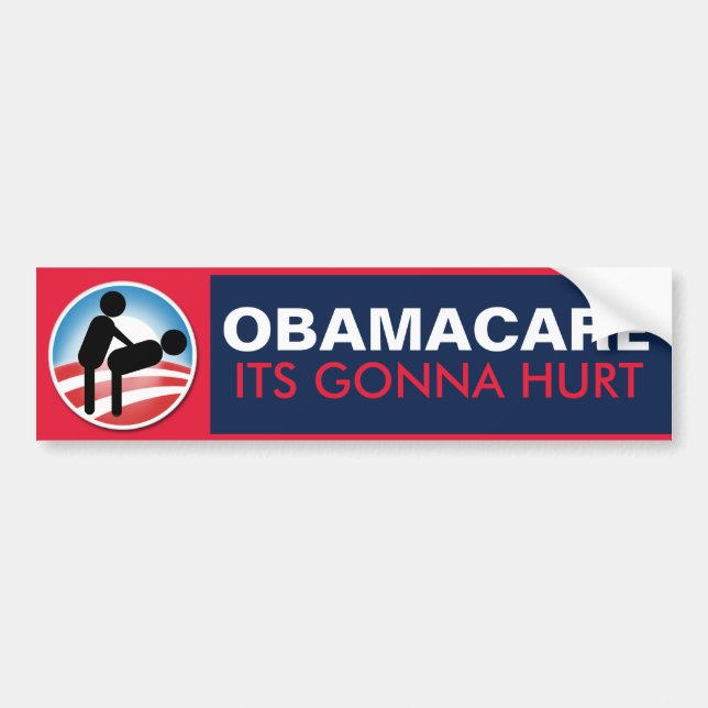 Adesivo Para Carro Obamacare Vai Machucar (Frente)