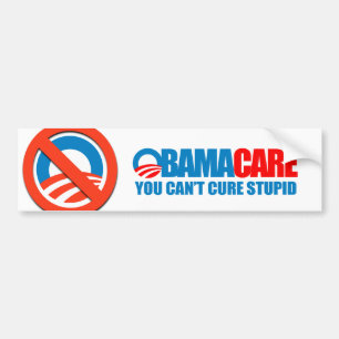Adesivo Para Carro Obamacare - você não pode curar estúpido