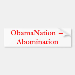 Adesivo Para Carro ObamaNation = abominação