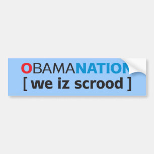 Adesivo Para Carro OBAMANATION - nós somos scrood