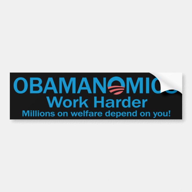 Adesivo Para Carro Obamanomics Bumpersticker (Frente)