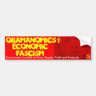 Adesivo Para Carro Obamanomics: Fascismo econômico