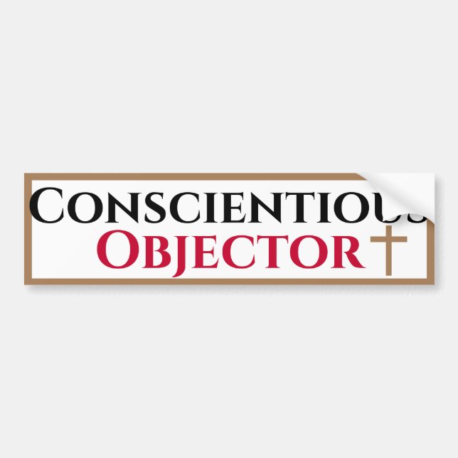 Adesivo Para Carro Objetor de Consciência (Frente)