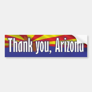 Adesivo Para Carro Obrigado arizona - arizona do apoio