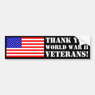 Adesivo Para Carro Obrigado os veteranos WW2!