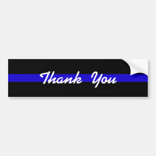 ADESIVO PARA CARRO OBRIGADO POR SUPORTAR O POLICIAL BUMPER STICKER