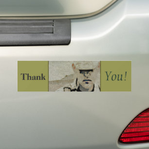 Adesivo Para Carro Obrigado! - Veteran Bumper Sticker