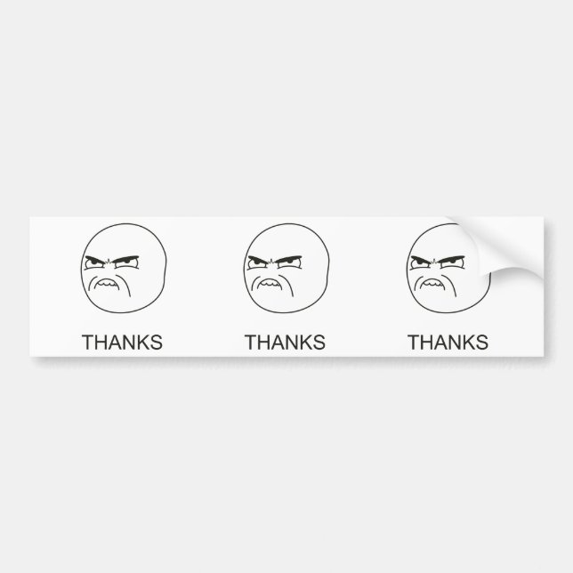 Adesivo Para Carro Obrigados Meme - autocolante no vidro traseiro (Frente)