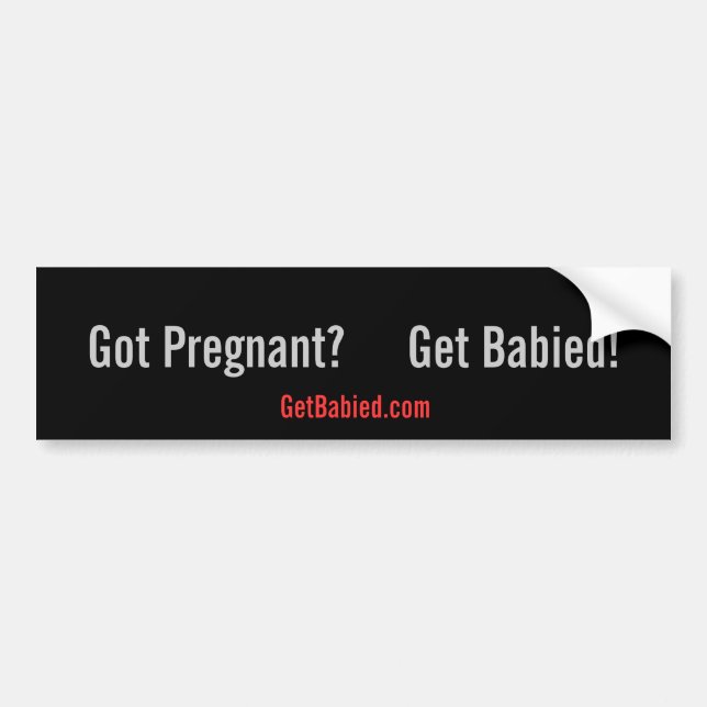 Adesivo Para Carro Obtenha Babied-GotPregnant? (Frente)