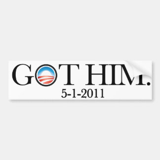 ADESIVO PARA CARRO OBTIDO O. OBAMA OBTEVE OSAMA. BIN LADEN ESTÁ