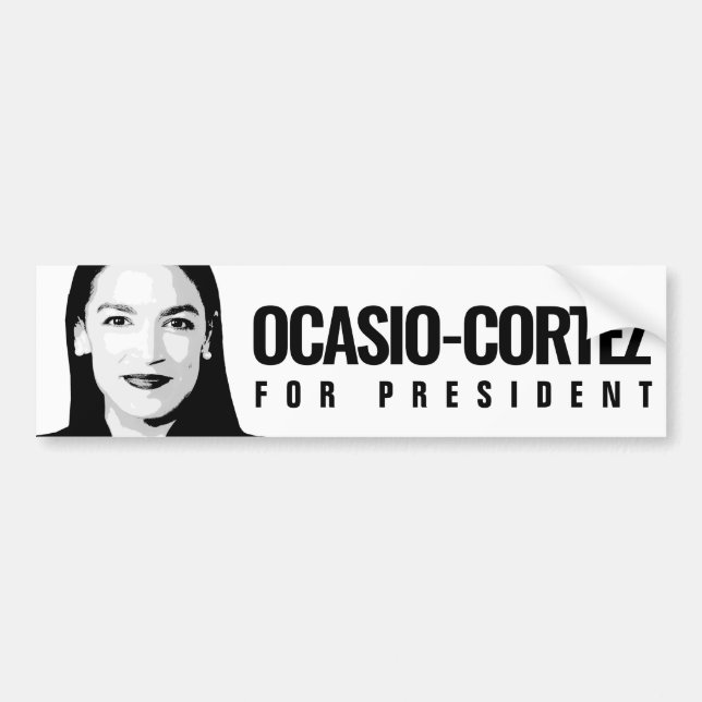 Adesivo Para Carro Ocasio-Cortez para Presidente (Frente)