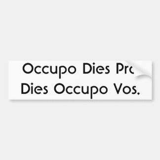 Adesivo Para Carro Occupo morre pro dados Occupo Vos.