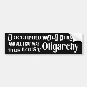 Adesivo Para Carro Occupy Wall Street, pegue Oligarchy