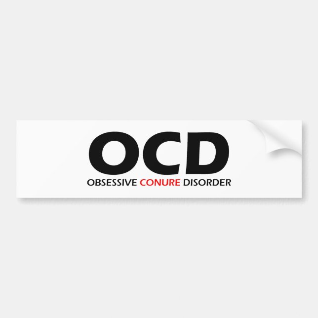 Adesivo Para Carro OCD - Perturbação Obsessiva da Conura (Frente)