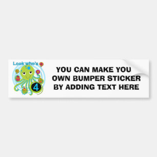 Adesivo Para Carro Octopus 4th Birthday T shirts e presentes
