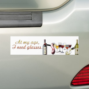 Adesivo Para Carro Óculos de SlipperyJoe's uvas fermentadas vinho der