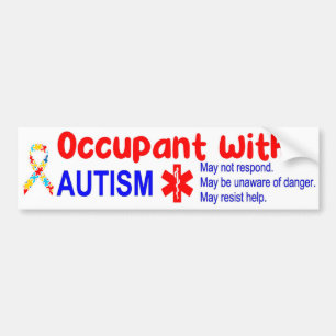 Adesivo Para Carro Ocupante com Autismo