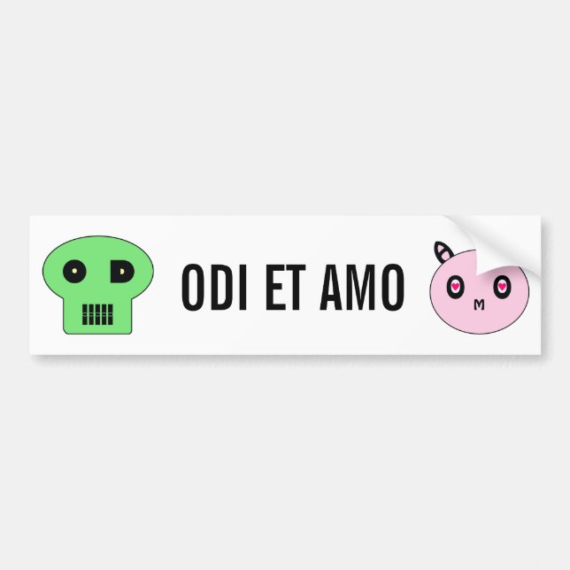 Adesivo Para Carro ODI e AMO (Frente)