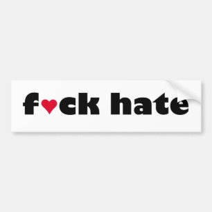 Adesivo Para Carro Ódio de F*ck (coração)