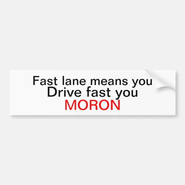 Adesivo Para Carro Ódio de pista rápida (Frente)