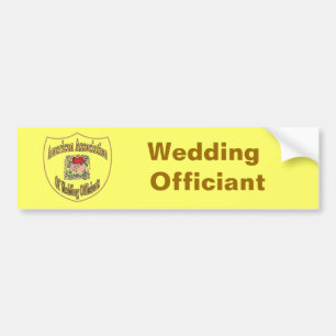 Adesivo Para Carro Oficiente de Casamento AAWO