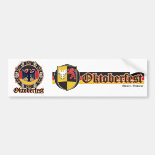 Adesivo Para Carro Oktoberfest Beer e Pretzels