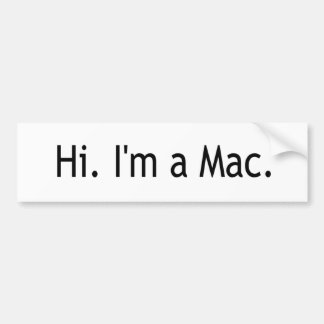 Adesivo Para Carro Olá! eu sou um Mac