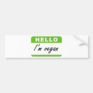 Adesivo Para Carro Olá! eu sou Vegan
