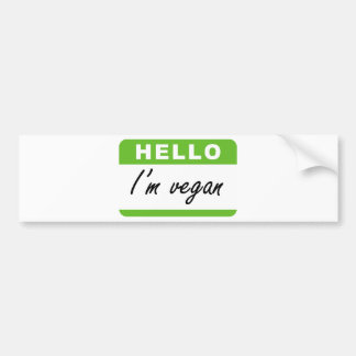 Adesivo Para Carro Olá! eu sou Vegan