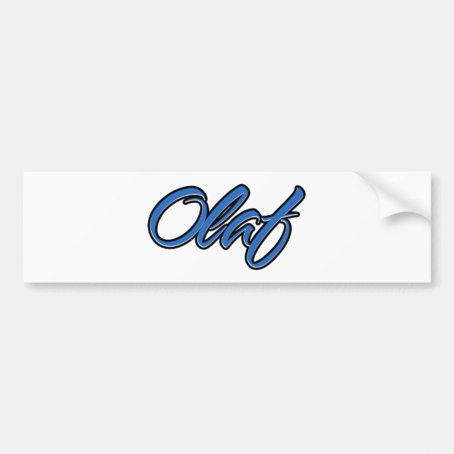 Adesivo Para Carro Olaf Name blue Aufkleber Sticker Autoaufkleber (Frente)