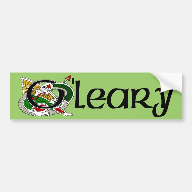 Adesivo Para Carro O'Leary Celtic Dragon Bumper Sticker (Frente)