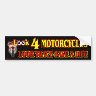 Adesivo Para Carro Olhe 4 motocicletas