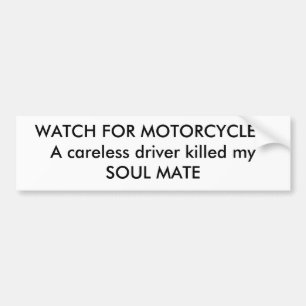 Adesivo Para Carro OLHE PARA MOTOCICLETAS! Um motorista descuidado