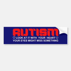 Adesivo Para Carro Olhe para o autismo com o seu coração