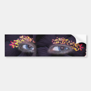 Adesivo Para Carro Olhos de Hibiscus - Preto/Roxo
