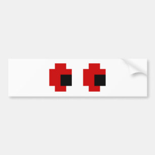 Adesivo Para Carro Olhos Vermelhos De 8 Bits