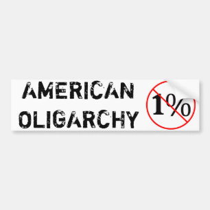 Adesivo Para Carro Oligarquia americana: NÃO ao 1%