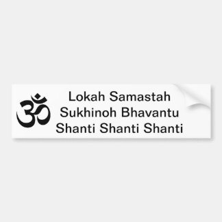 Adesivo Para Carro OM, Lokah Samastah Sukhinoh BhavantuShanti Shan…