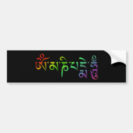 Adesivo Para Carro Om Mani Padme Hum Tibetan Mantra Rainbow