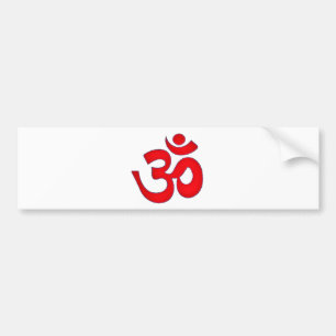 Adesivo Para Carro OM vermelho, AUM, SÂNSCRITO, MANTRA, BIRRAS, IOGA