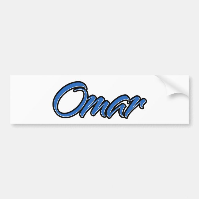 Adesivo Para Carro Omar Name blue Aufkleber Sticker Autoaufkleber (Frente)