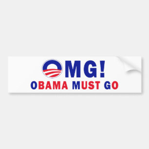 Adesivo Para Carro OMG! Obama deve ir!