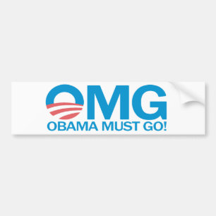 Adesivo Para Carro OMG Obama deve ir! Autocolante no vidro traseiro
