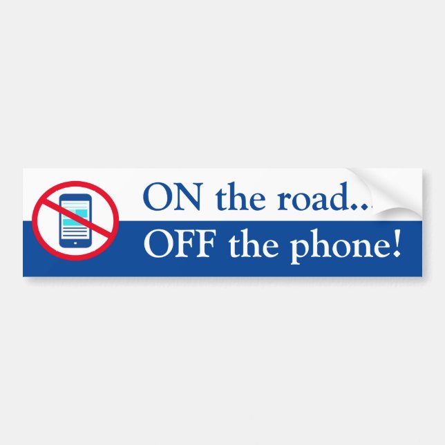 Adesivo Para Carro ON Road OFF the Phone (Desligar o telefone) (Frente)
