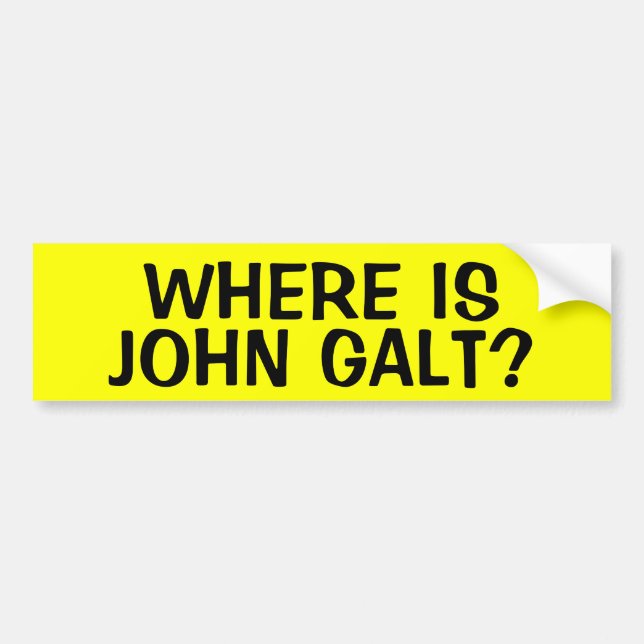 ADESIVO PARA CARRO ONDE É JOHN GALT? (Frente)